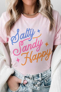 SALTY SANDY HAPPY GRAPHIC T-SHIRT