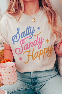 SALTY SANDY HAPPY GRAPHIC T-SHIRT