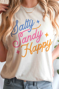 SALTY SANDY HAPPY GRAPHIC T-SHIRT