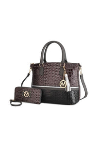 MKF Collection Autumn Crocodile Skin Tote Bag Mia