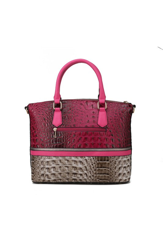 MKF Collection Autumn Crocodile Skin Tote Bag Mia