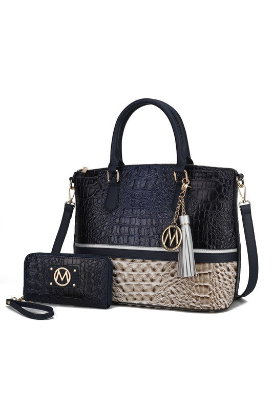 MKF Collection Autumn Crocodile Skin Tote Bag Mia