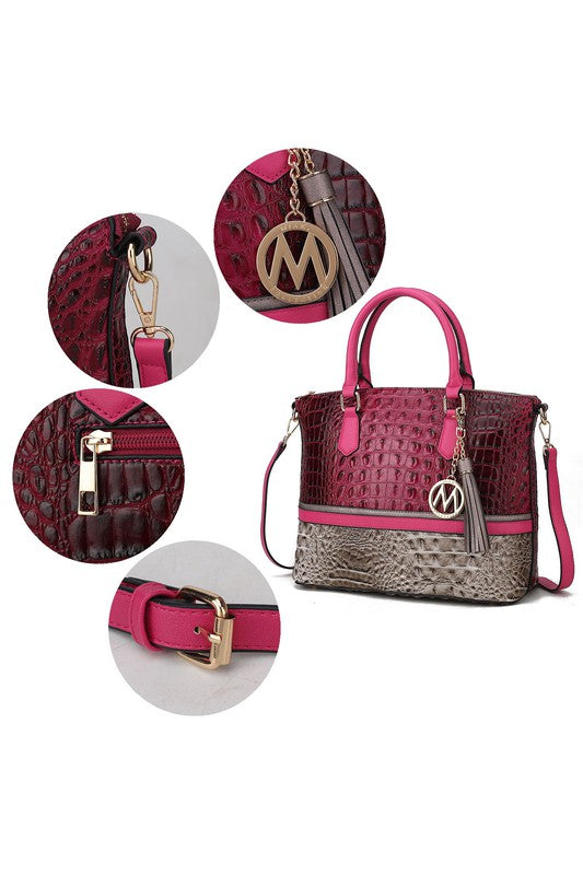 MKF Collection Autumn Crocodile Skin Tote Bag Mia