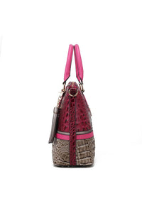 MKF Collection Autumn Crocodile Skin Tote Bag Mia