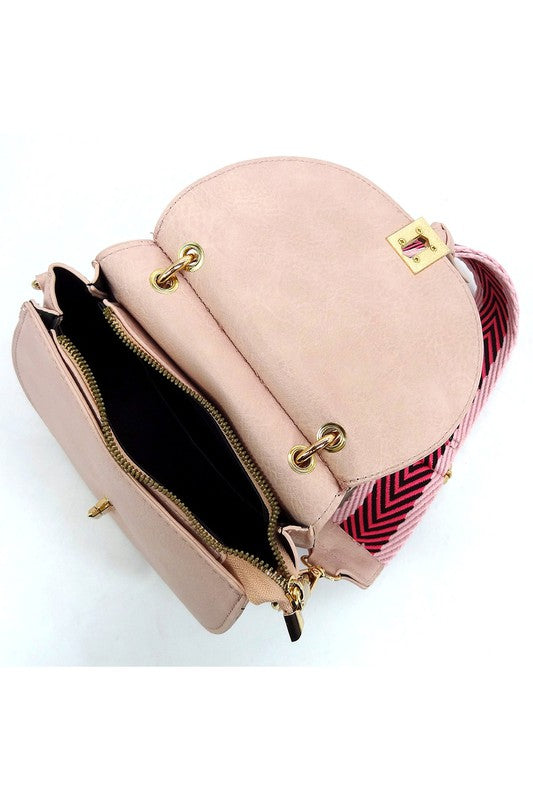 Fashion Flap Saddle Satchel Crossbody Bag