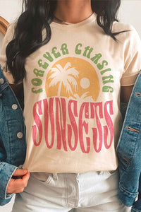 FOREVER CHASING SUNSETS GRAPHIC TEE