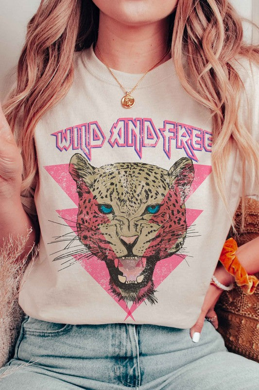 WILD AND FREE LEOPARD GRAPHIC TEE