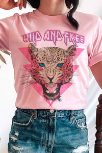 WILD AND FREE LEOPARD GRAPHIC TEE