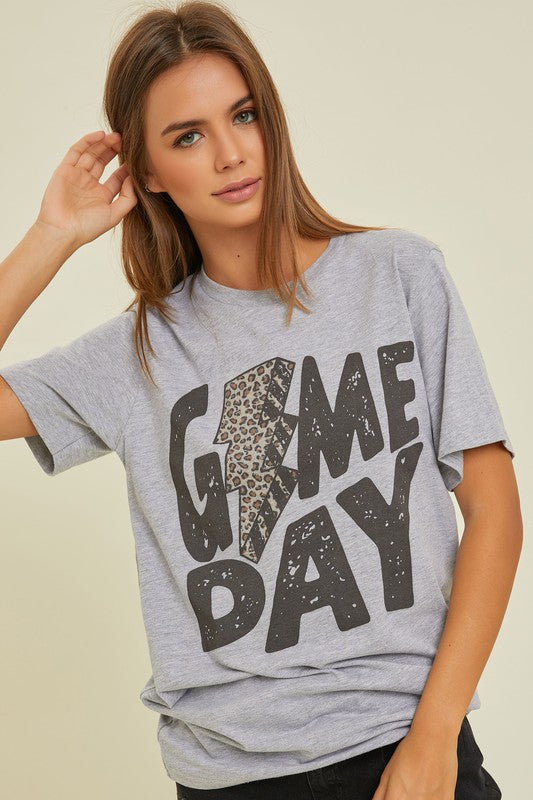 LEOPARD LIGHTNING GAME DAY GRAPHIC TEE