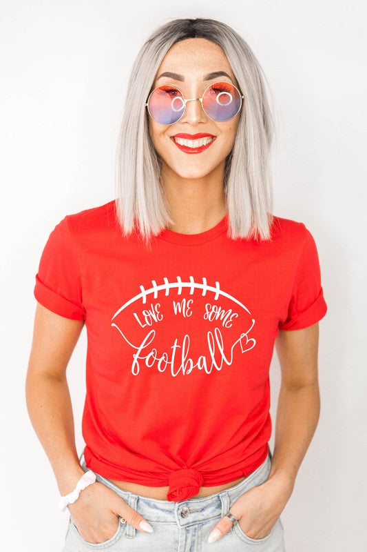 Game Day Fall Love Me Some Football Tee