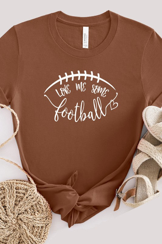 Game Day Fall Love Me Some Football Tee