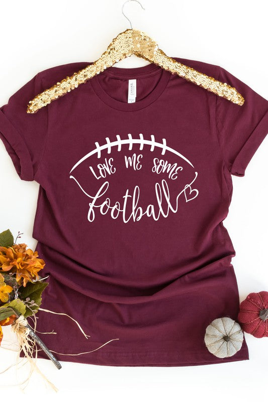 Game Day Fall Love Me Some Football Tee