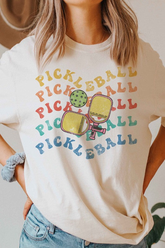 MULTI PICKLEBALL REEPAT GRAPHIC TEE