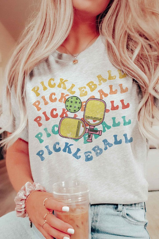 MULTI PICKLEBALL REEPAT GRAPHIC TEE