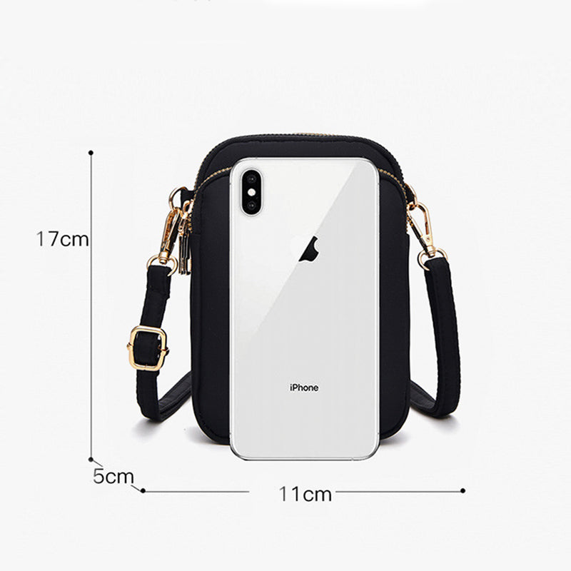 Small Shoulder Bags 3 Layers Of Pockets Mobile Phone Bag Outdoor Daily Crossbody Bag