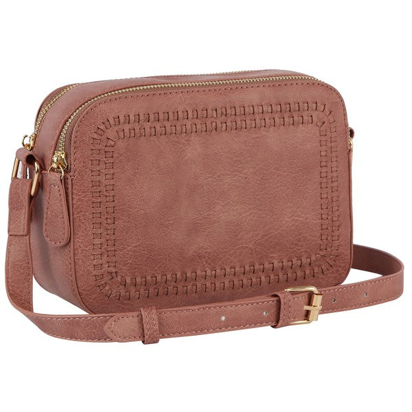 Fashion Stitch Rectangular Crossbody Bag - Ivy & Lane