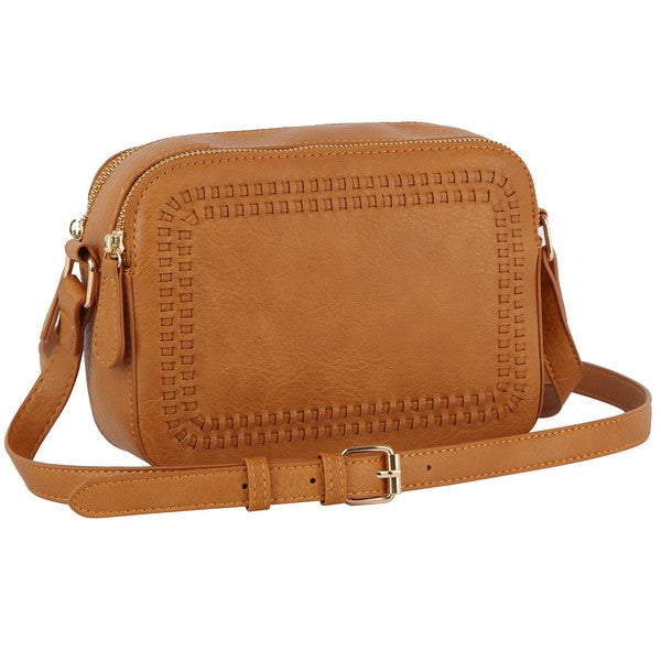 Fashion Stitch Rectangular Crossbody Bag - Ivy & Lane