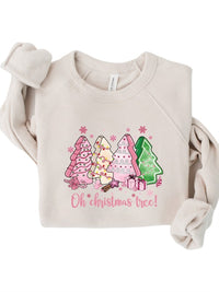 Oh Christmas Tree Pink Bella Canvas Sweatshirt - Ivy & Lane