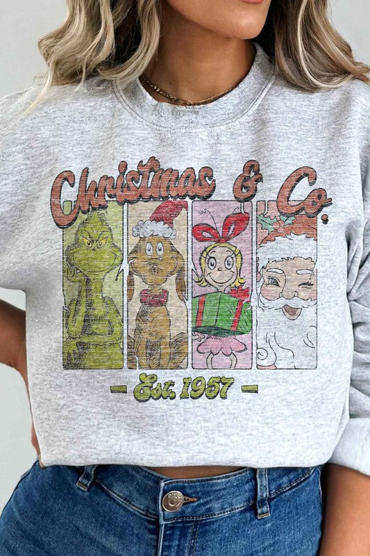 Christmas Faces Graphic Sweatshirt - Ivy & Lane