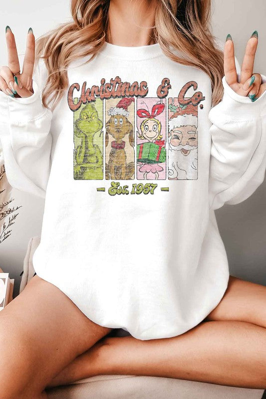 Christmas Faces Graphic Sweatshirt - Ivy & Lane