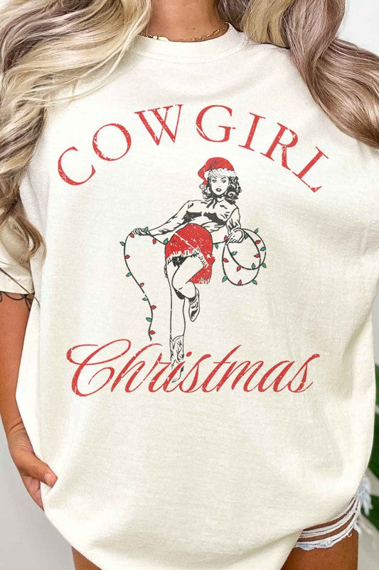 Cowgirl Country Christmas Oversized Graphic Tee - Ivy & Lane