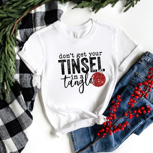 Tinsel In A Tangle Bulb Short Sleeve Graphic Tee