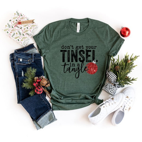 Tinsel In A Tangle Bulb Short Sleeve Graphic Tee