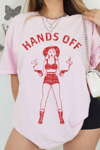 HANDS OFF COWGIRL GRAPHIC TEE