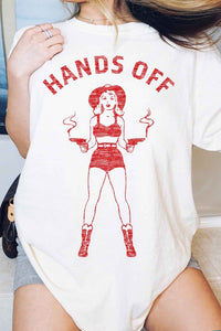 HANDS OFF COWGIRL GRAPHIC TEE