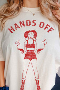 HANDS OFF COWGIRL GRAPHIC TEE