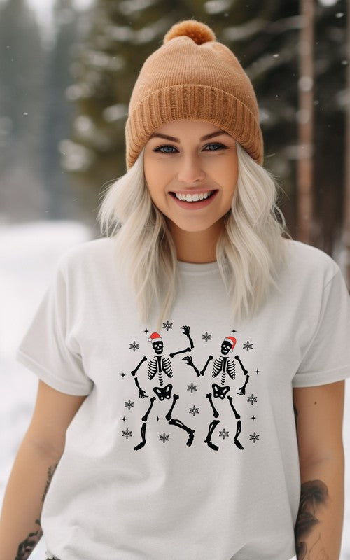 Dancing Christmas Skeletons Graphic Tee - Ivy & Lane