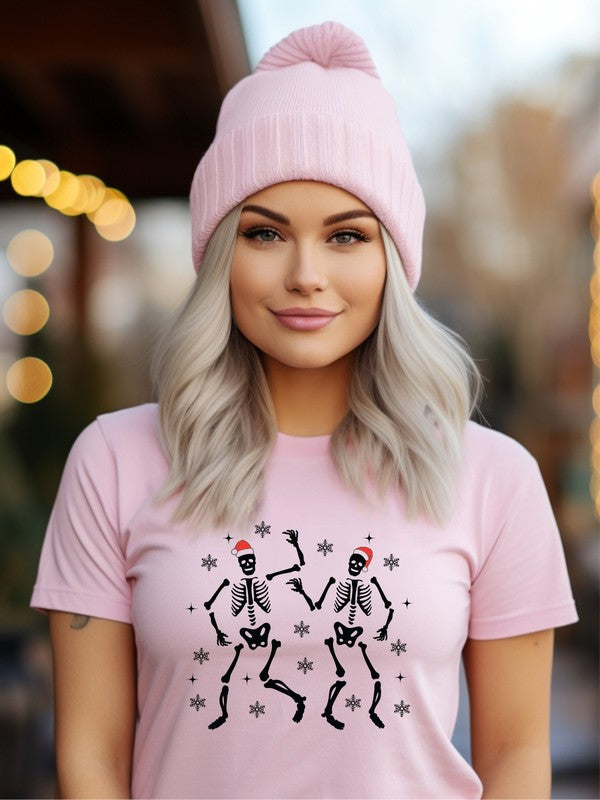 Dancing Christmas Skeletons Graphic Tee - Ivy & Lane