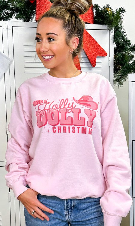 Have A Holly Dolly Christmas Graphic Sweatshirt - Ivy & Lane