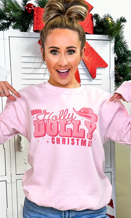 Have A Holly Dolly Christmas Graphic Sweatshirt - Ivy & Lane