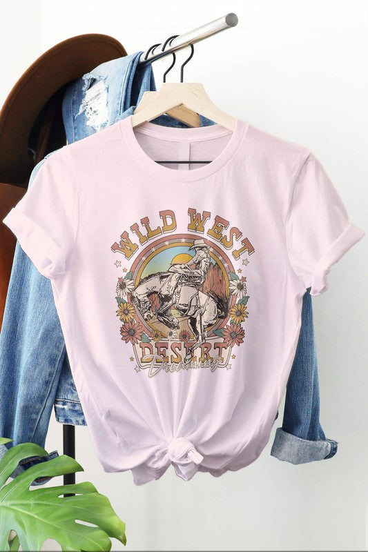 Wild West Cowboy Flowers Western Graphic Tee