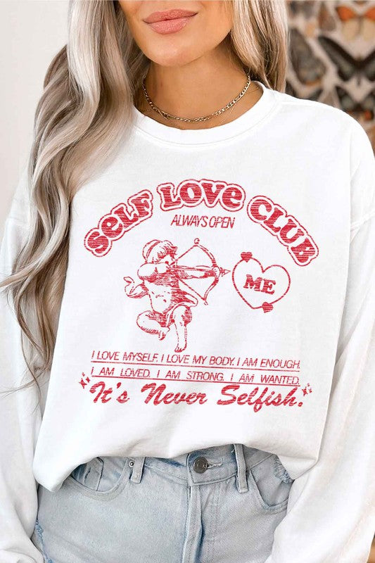 SELF LOVE CLUB GRAPHIC SWEATSHIRT