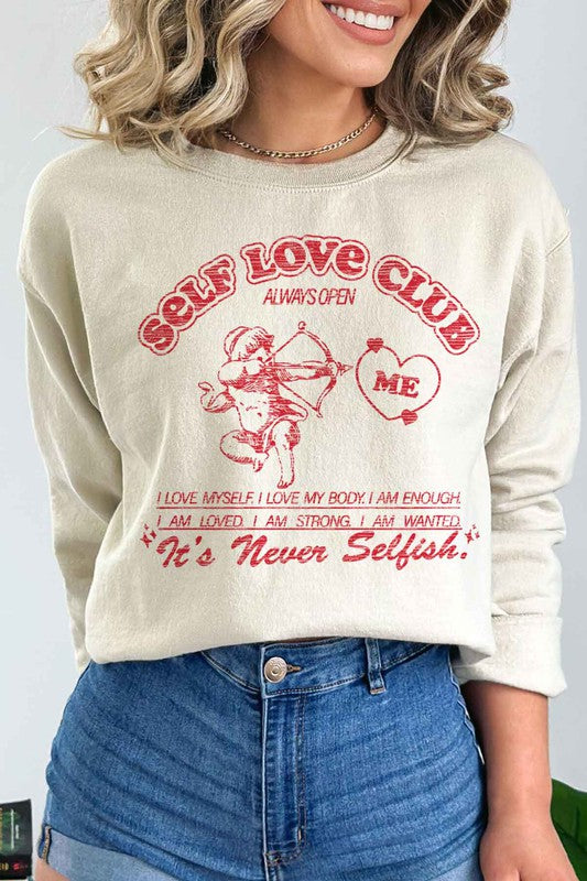 SELF LOVE CLUB GRAPHIC SWEATSHIRT