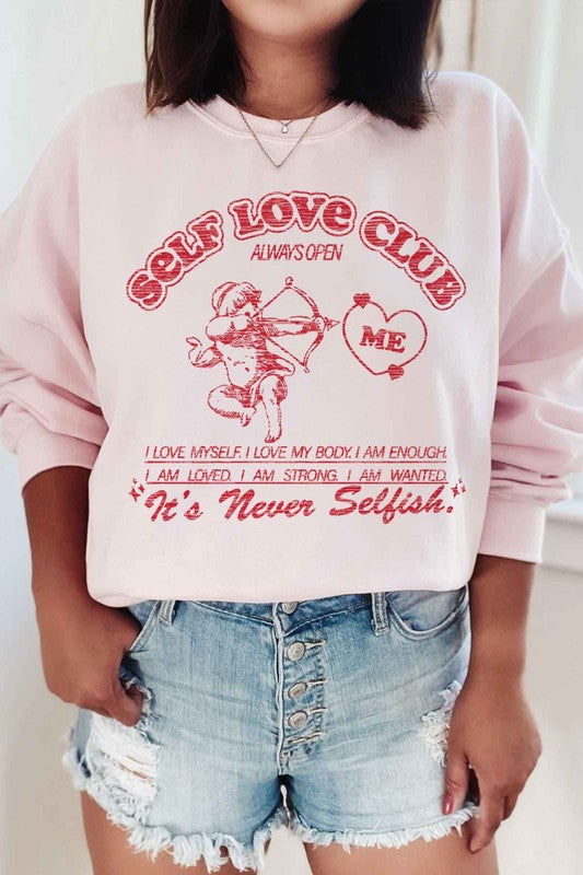 SELF LOVE CLUB GRAPHIC SWEATSHIRT