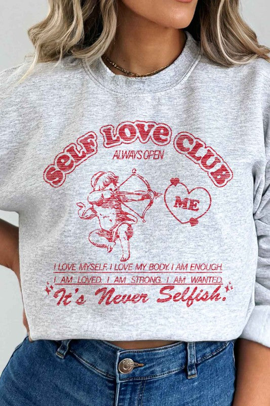 SELF LOVE CLUB GRAPHIC SWEATSHIRT