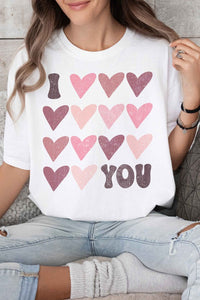 I LOVE YOU VALENTINE GRAPHIC TEE