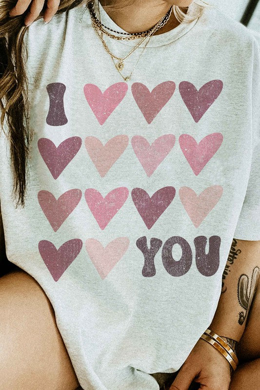 I LOVE YOU VALENTINE GRAPHIC TEE