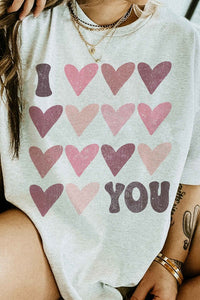 I LOVE YOU VALENTINE GRAPHIC TEE