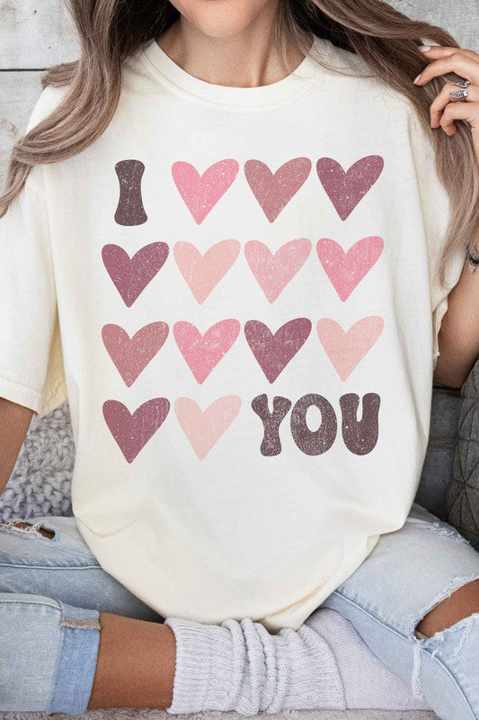 I LOVE YOU VALENTINE GRAPHIC TEE