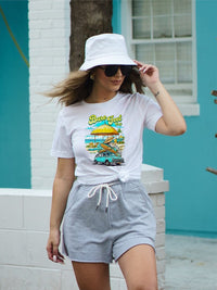 Bare Feet Only Beach Scene Graphic Tee