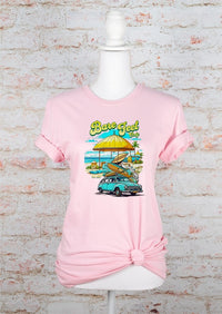 Bare Feet Only Beach Scene Graphic Tee