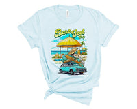 Bare Feet Only Beach Scene Graphic Tee