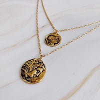 Ancient Myth Layered Coin Necklace