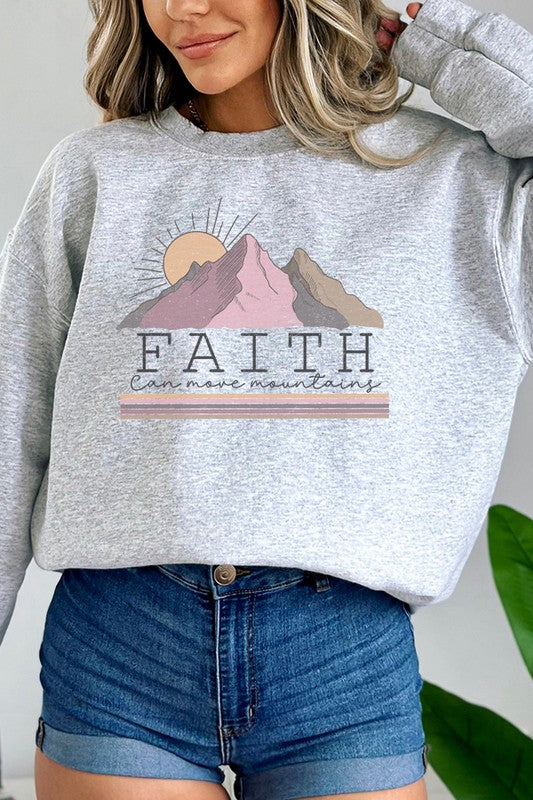 Faith Can Move Mountains Religious Sweatshirt