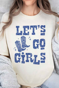 LETS GO GIRLS WESTERN BOOTS GRAPHIC TEE