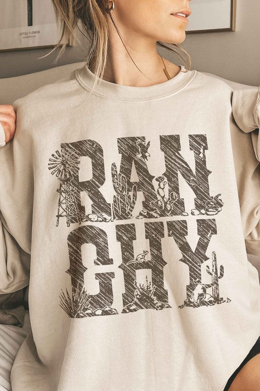 Ranchy Country Western Oversized Sweatshirt